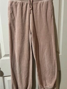 J.CREW Velour Sweatpants Womens XS Wide Leg Joggers Peach BA371